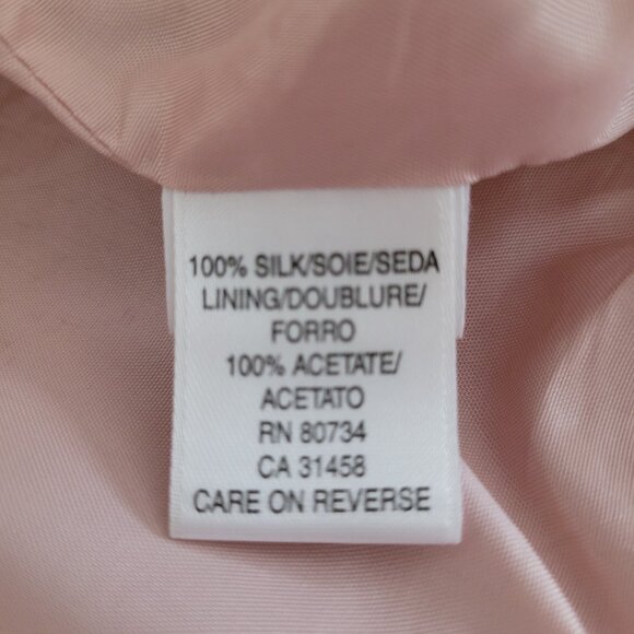 BCBGMaxAzria Silk Tweed Rosette Blazer Jacket SZ XS Pink - Picture 9 of 14